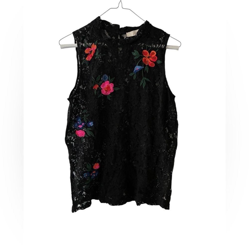 Loft sheer lace tank-medium